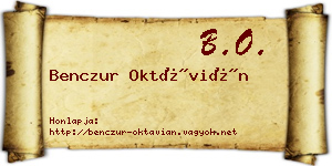 Benczur Oktávián névjegykártya